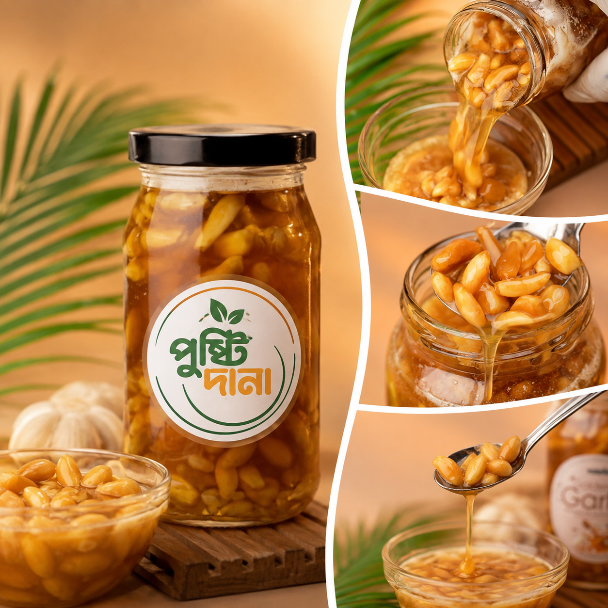 100% খাঁটি মধু ও দেশি রসুনের সমন্বয়ে তৈরি